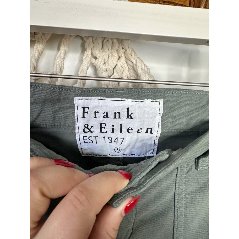 Frank And Eileen Blackrock Cropped Ankle Pants Green Size 8 - Picture 2 of 4
